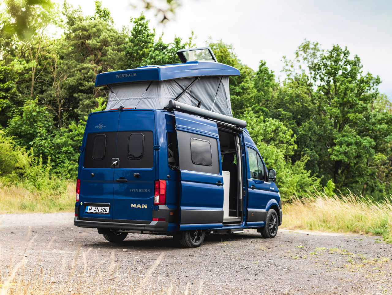 Kempingové vozidlo Westfalia Sven Hedin Premium postavené na báze modelu MAN TGE.