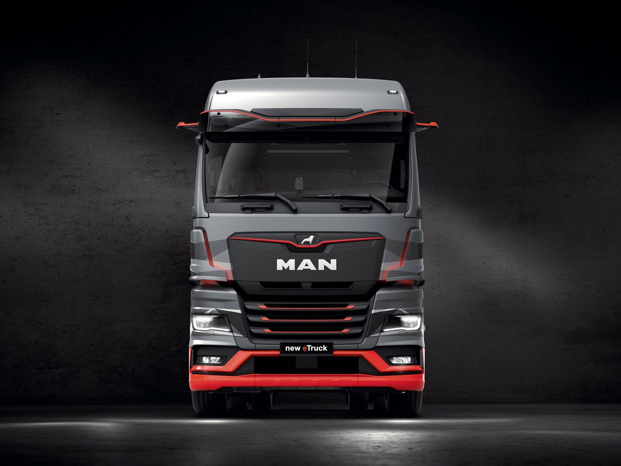 The near-production prototype of the MAN eTruck exhibited at the IAA Transportation 2022 provides a glimpse of the future emission-free battery-electric drive in long-distance transport vehicles from MAN.DE: Der auf der IAA Transportation 2022 ausgestellte seriennahe Prototyp des MAN eTruck gibt einen Ausblick auf den künftigen emissionsfreien batterrieelektrischen Antrieb in Fernverkehrsfahrzeugen von MAN.EN:The near-production prototype of the MAN eTruck exhibited at the IAA Transportation 2022 provides a glimpse of the future emission-free battery-electric drive in long-distance transport vehicles from MAN.