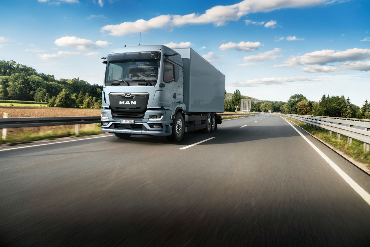 Elektrische MAN vrachtwagen