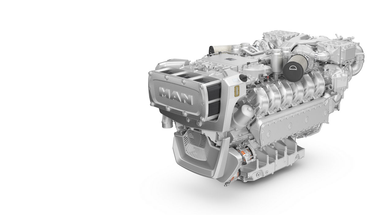 MAN V12X yacht engine