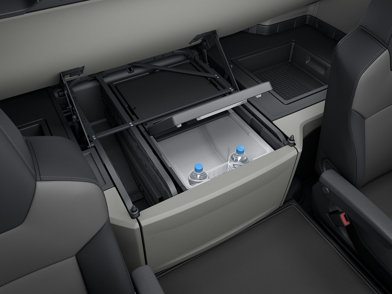 30 liter cool box installed in a fixed position