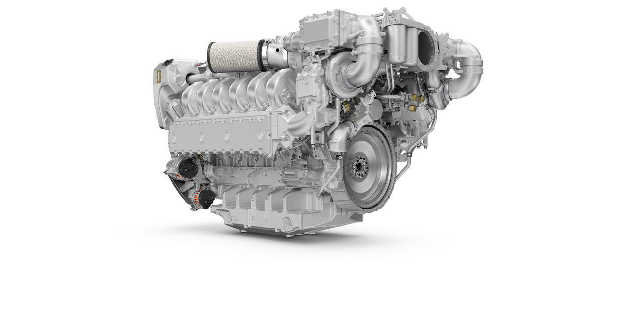 MAN V12X yacht engine