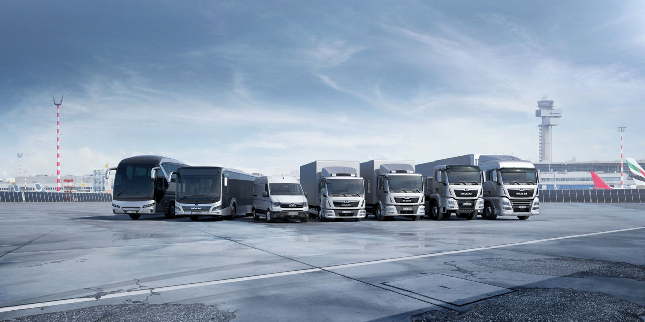 MAN's e-fleet with trucks, buses and vans