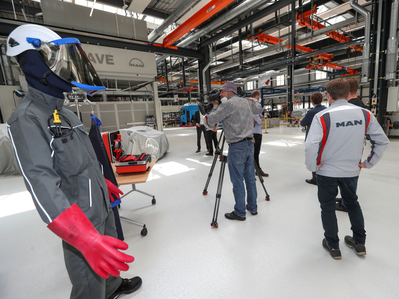 Eine Filmcrew bei der Aufnahme