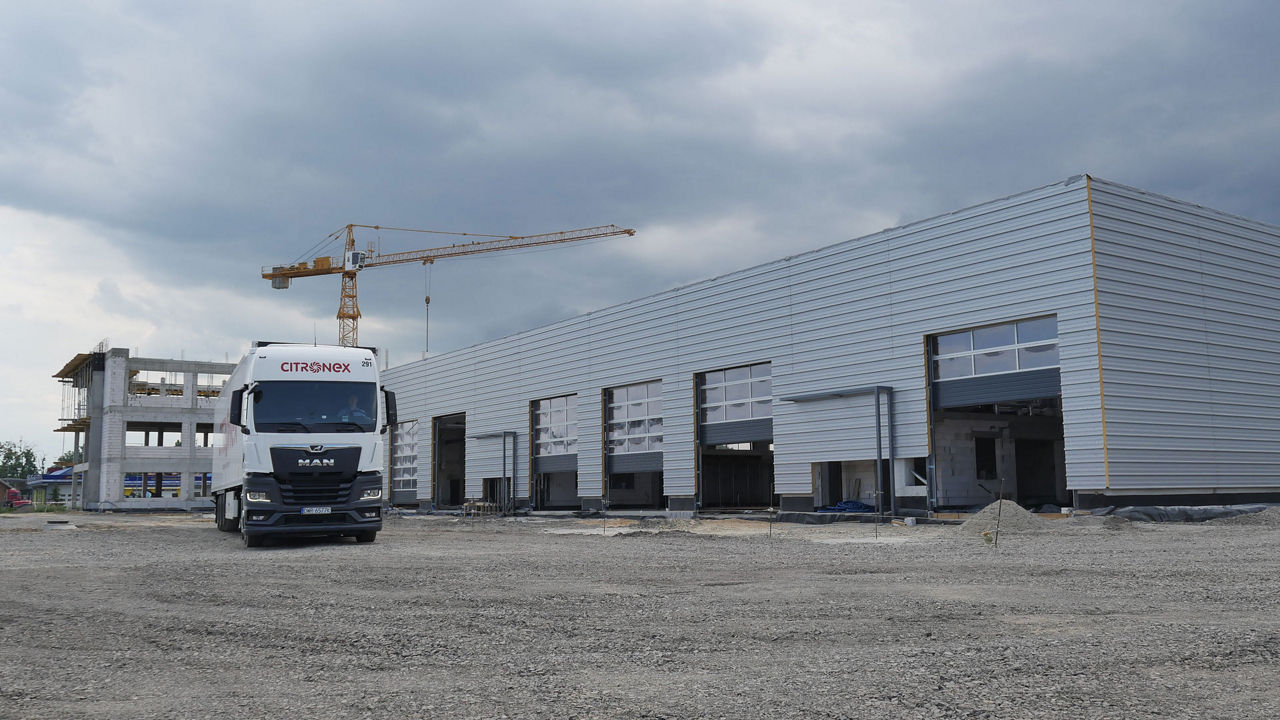 Budowa stacji serwisowej Route A4, należącej do firmy Citronex