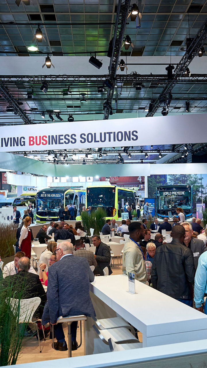 The MAN booth at Busworld