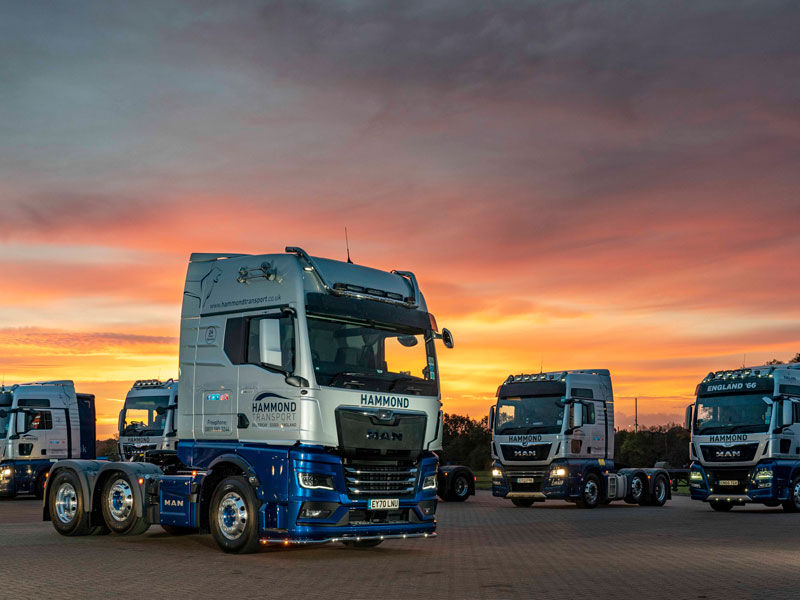 TJ Hammond Transport MAN truck on road