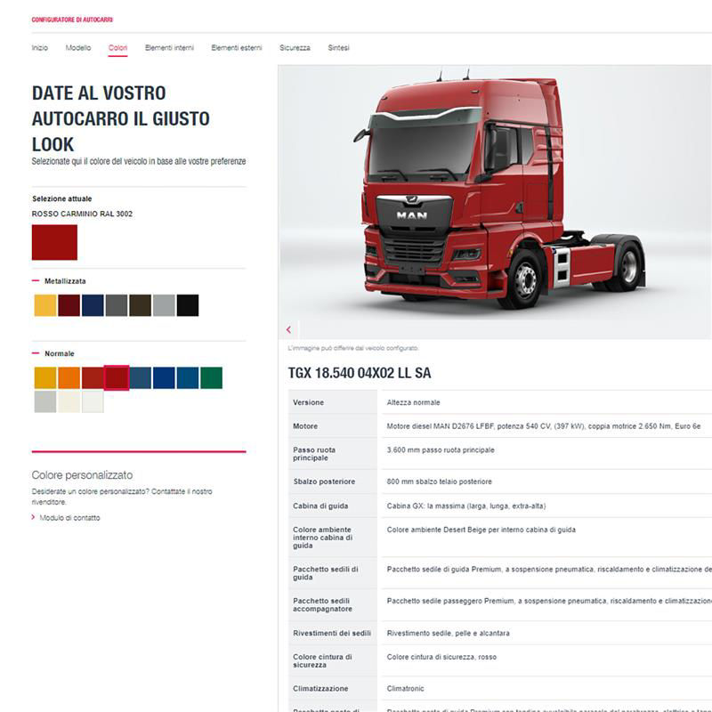 MAN CONFIGURA IL TUO NUOVO MAN