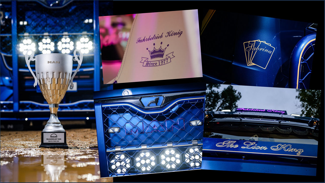 René Hintze gewinnt mit seinem individuell gestalteten MAN TGX 18.510 den Titel „Schönster MAN 2025“ auf der Master Truck Show in Opole. Jedes Lkw Detail ist individuell gestaltet
