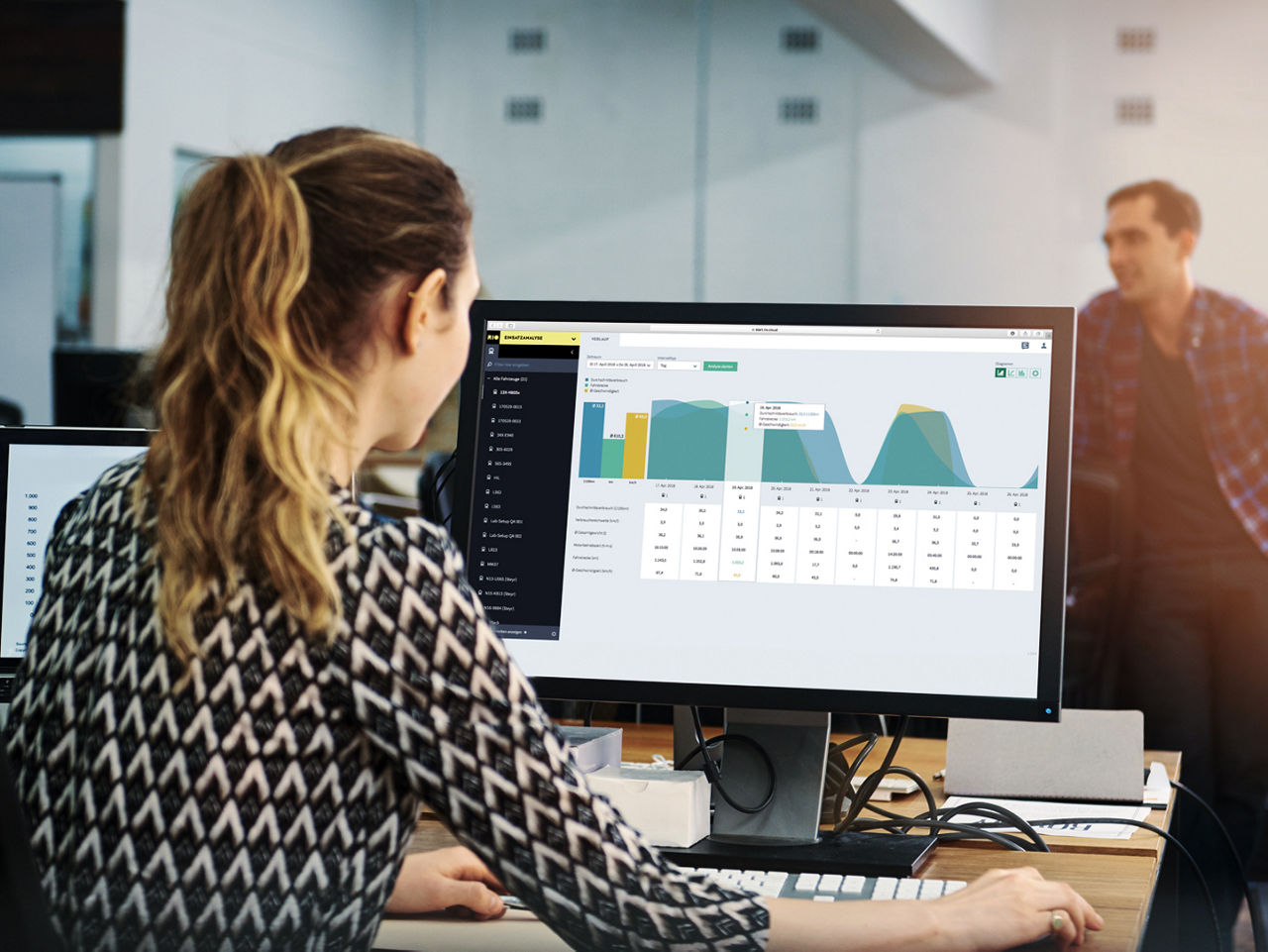 Shot of a young woman using a computer at her desk in a modern office