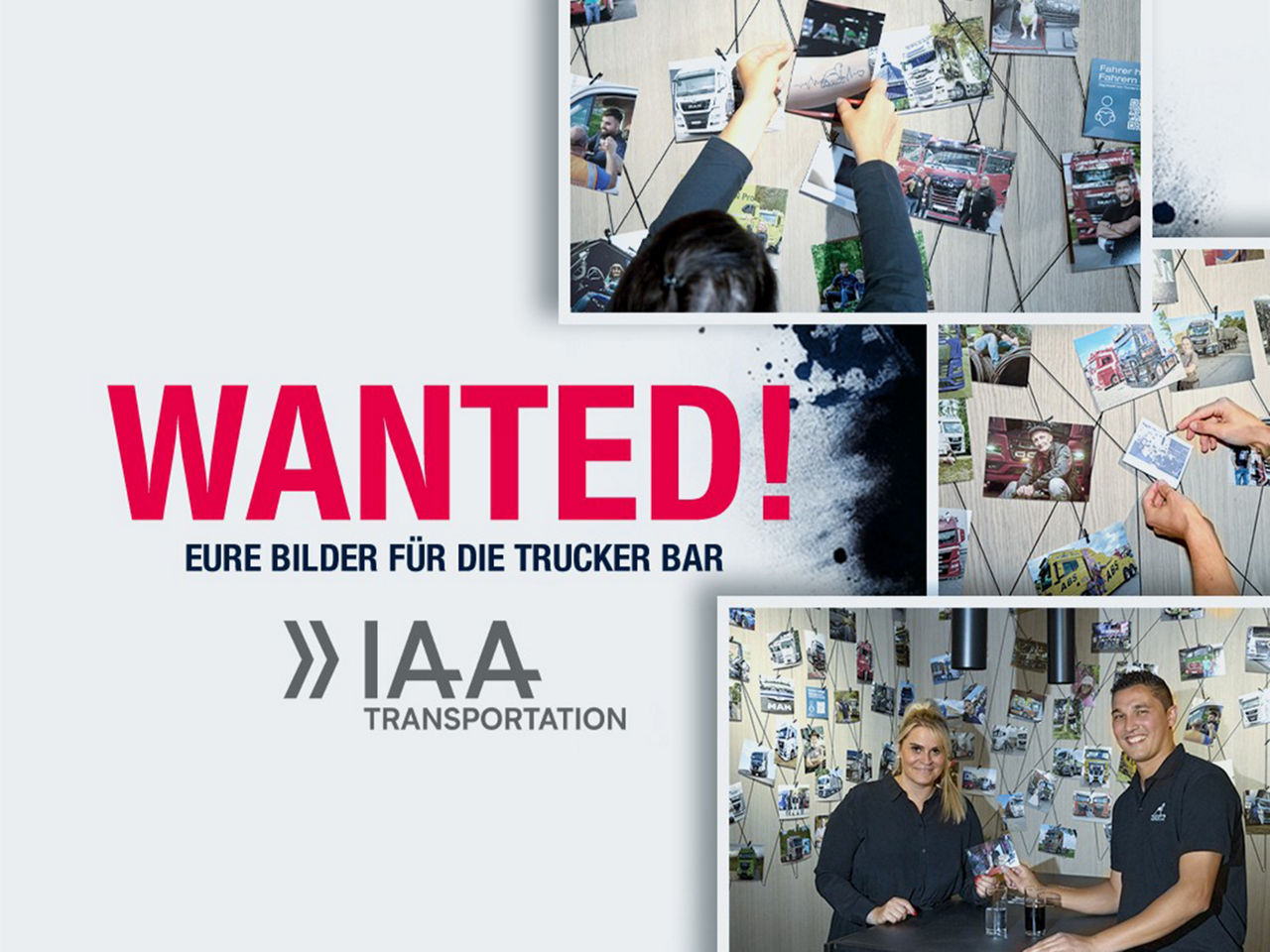Bildkomposing Aufruf zur Bildeinsendung für die Trucker Bar zur IAA2026.