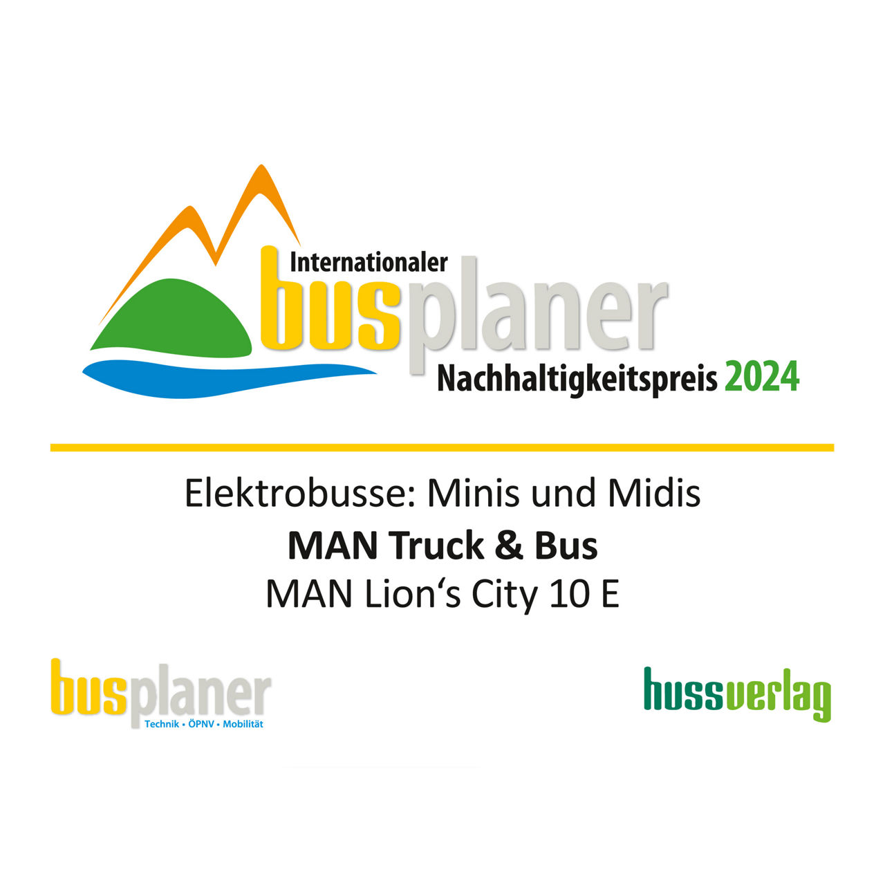 Internationaler busplaner Nachhaltigkeitspreis 2024