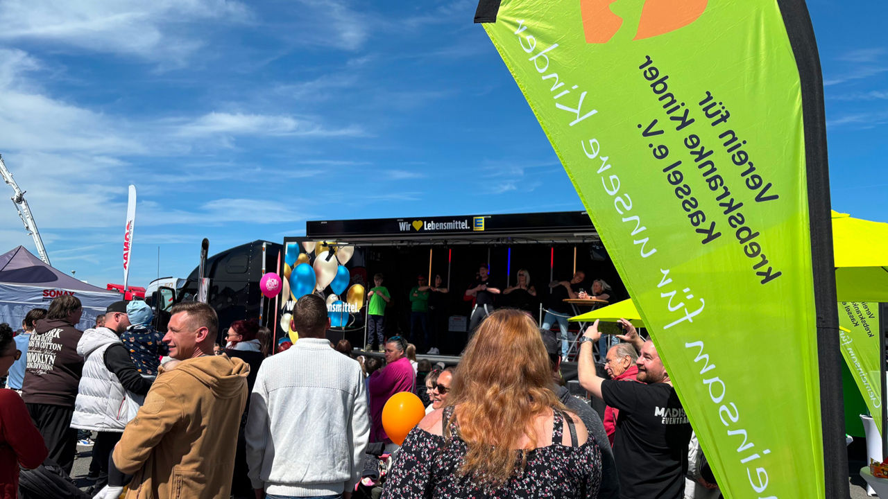 Die Bühnenshow auf der Rüssel Truck Show war sehr beliebt.