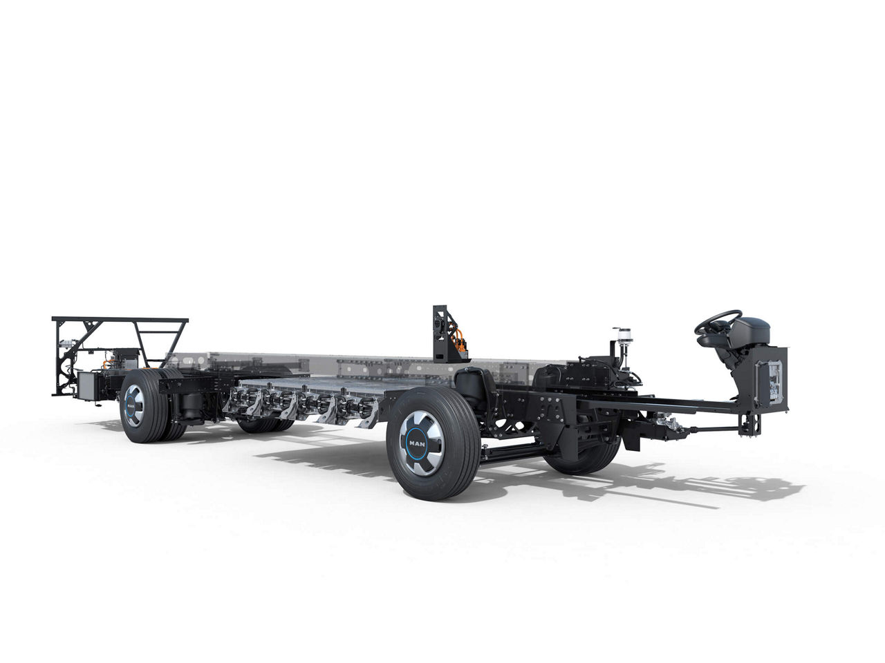 High-floor chassis BEV
