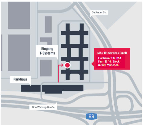 MAN HR Services GmbH Standort Karte