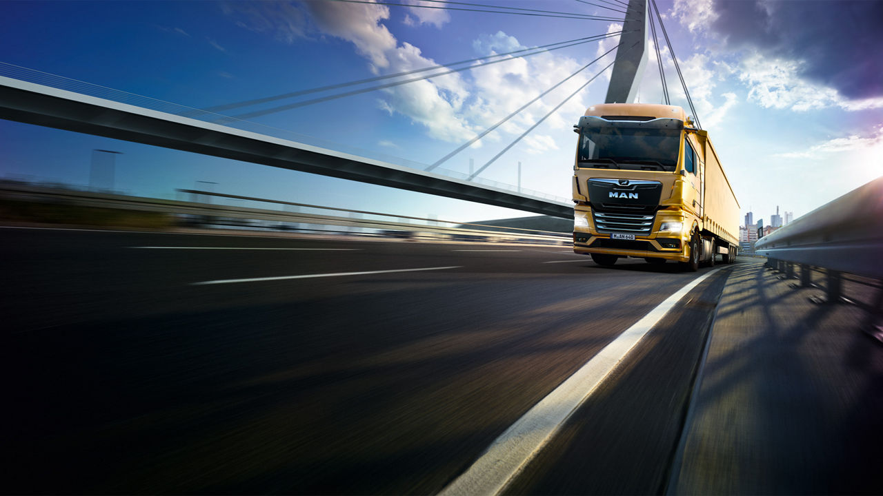 A MAN Truck on the road