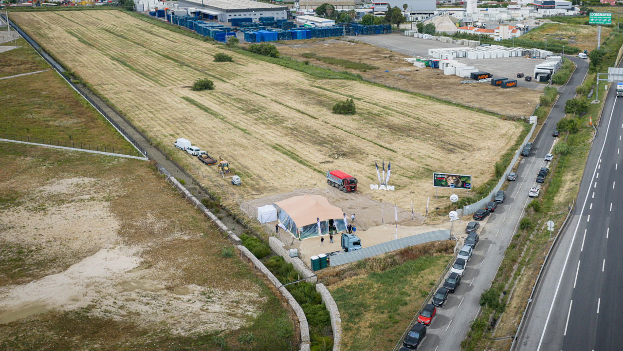 Bird view of the tent