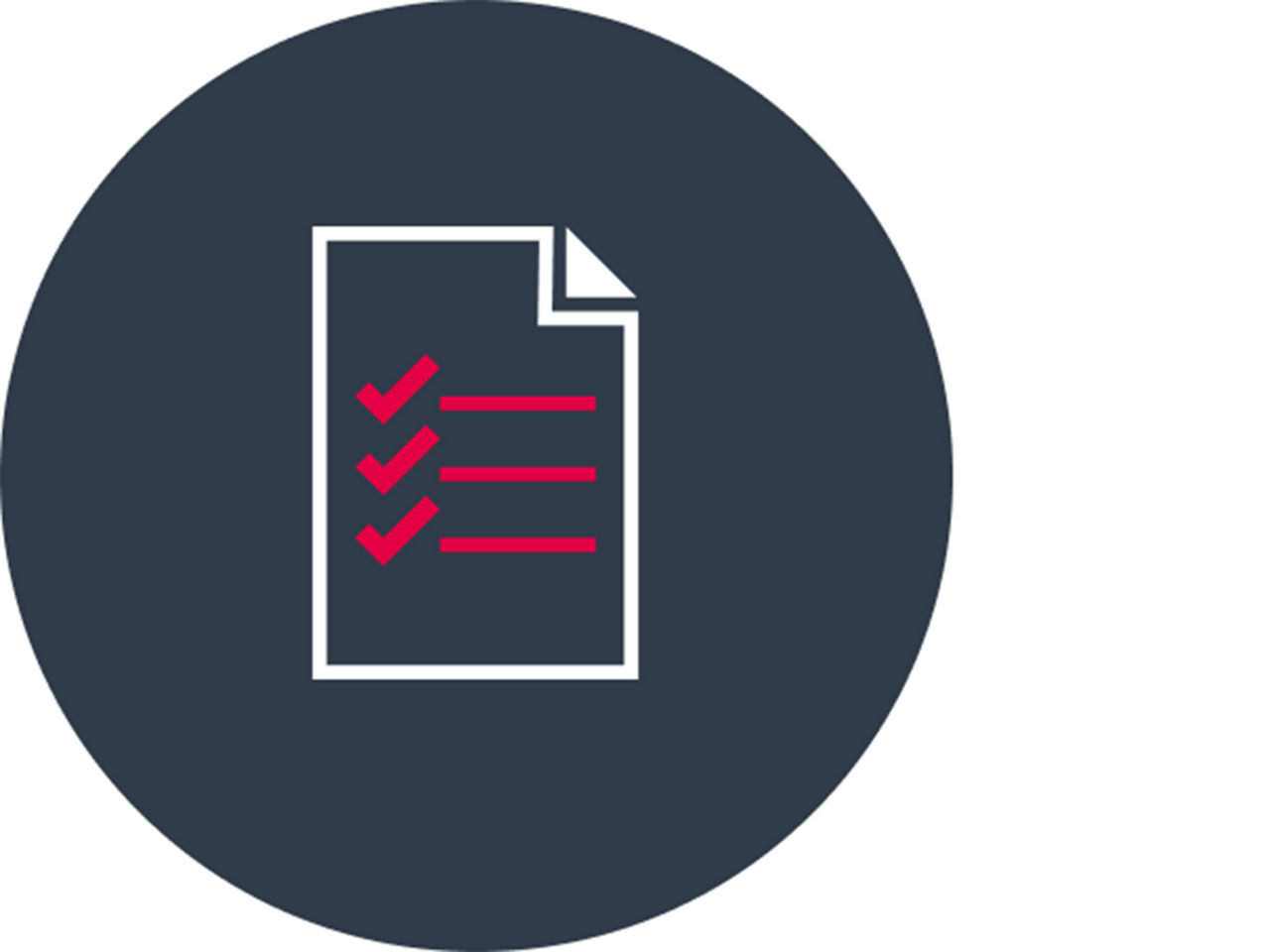 Icon of a paper with a checklist