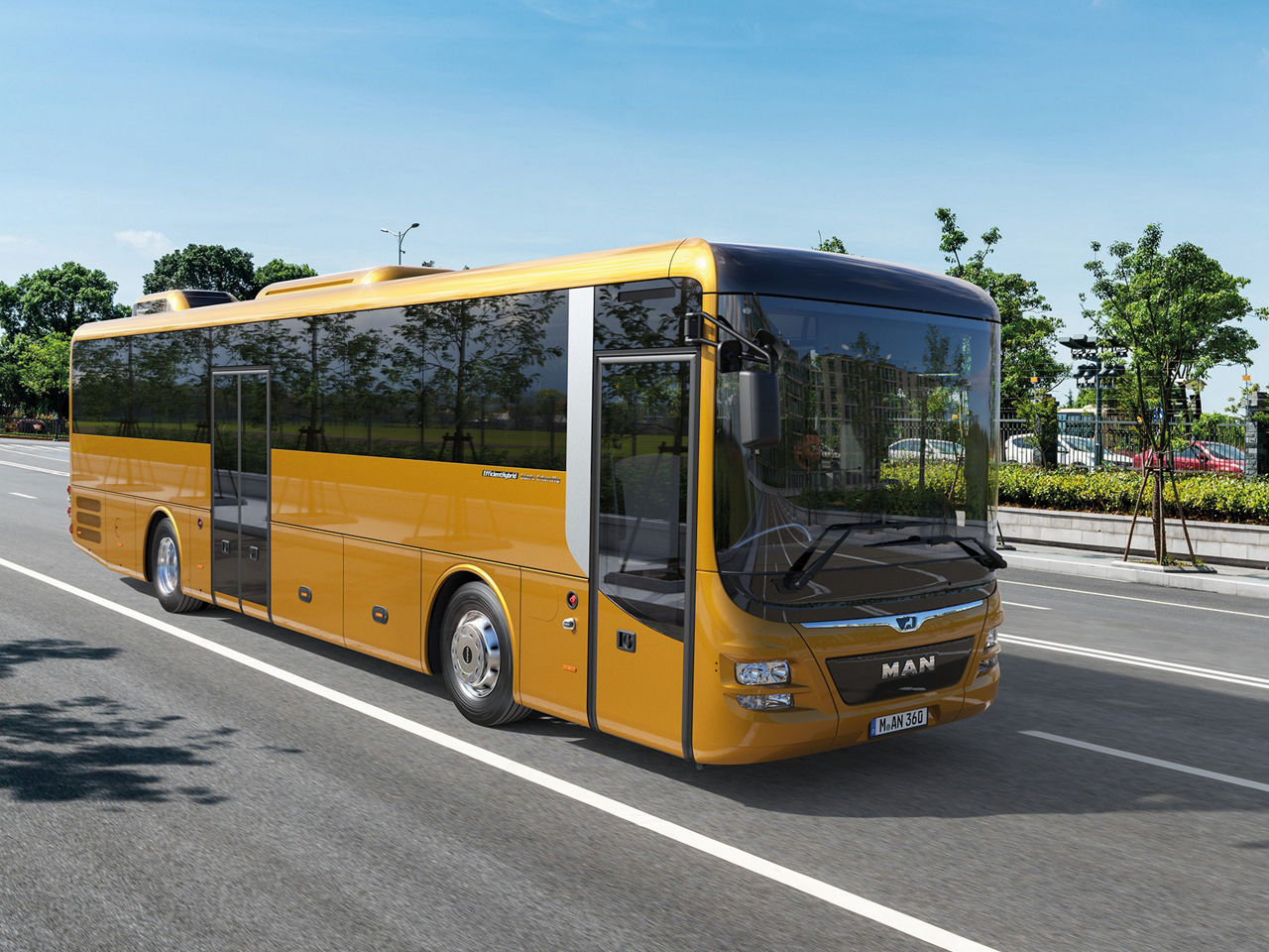 MAN Lion’s Intercity on a country road in Tuscany
