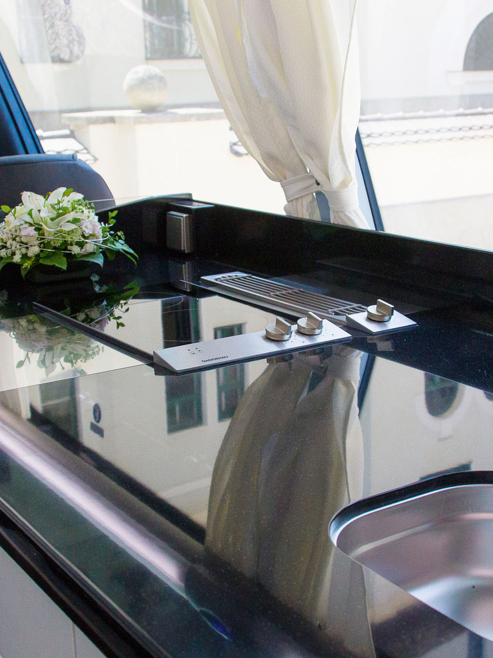 The stylish galley is perfectly equipped