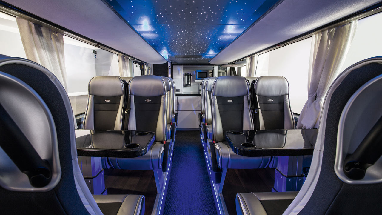 The indirect ceiling lighting with continuous LED strip lighting brings light to the entire ceiling area