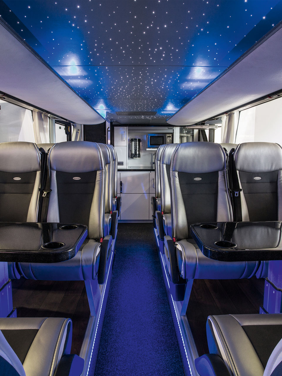 The indirect ceiling lighting with continuous LED strip lighting brings light to the entire ceiling area