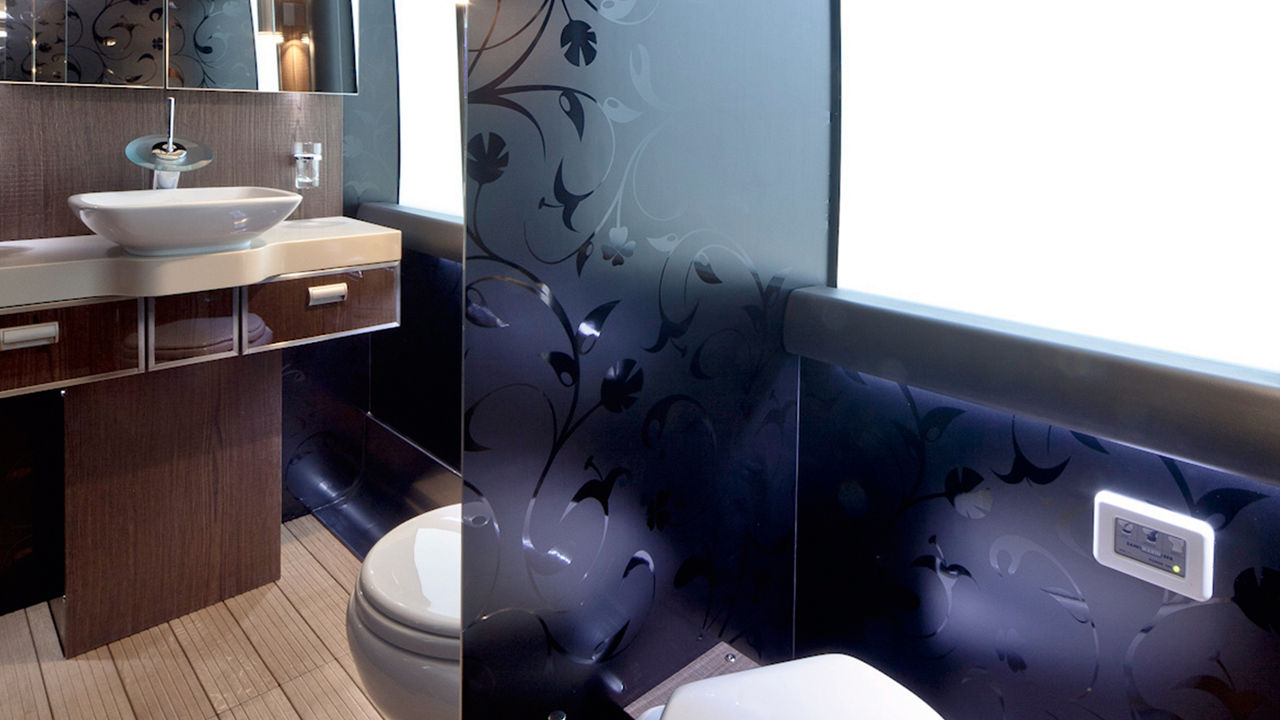 Spacious toilet area