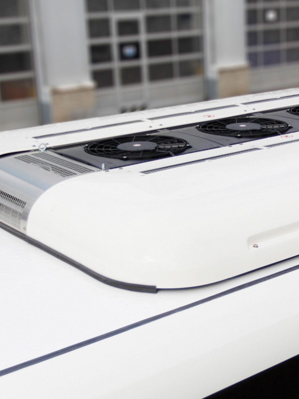 The air-conditioning system on the roof of the MAN Lion’s Intercity