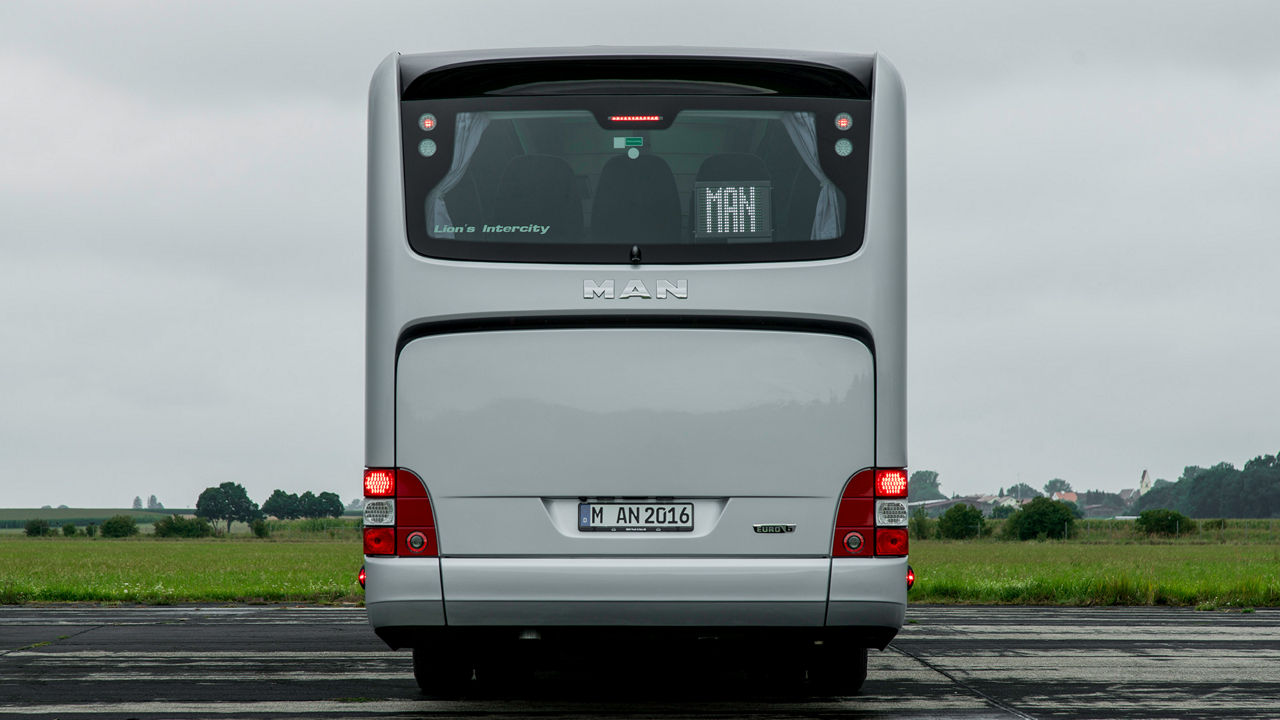 The practical rear completes the practicality of the MAN Lion’s Intercity
