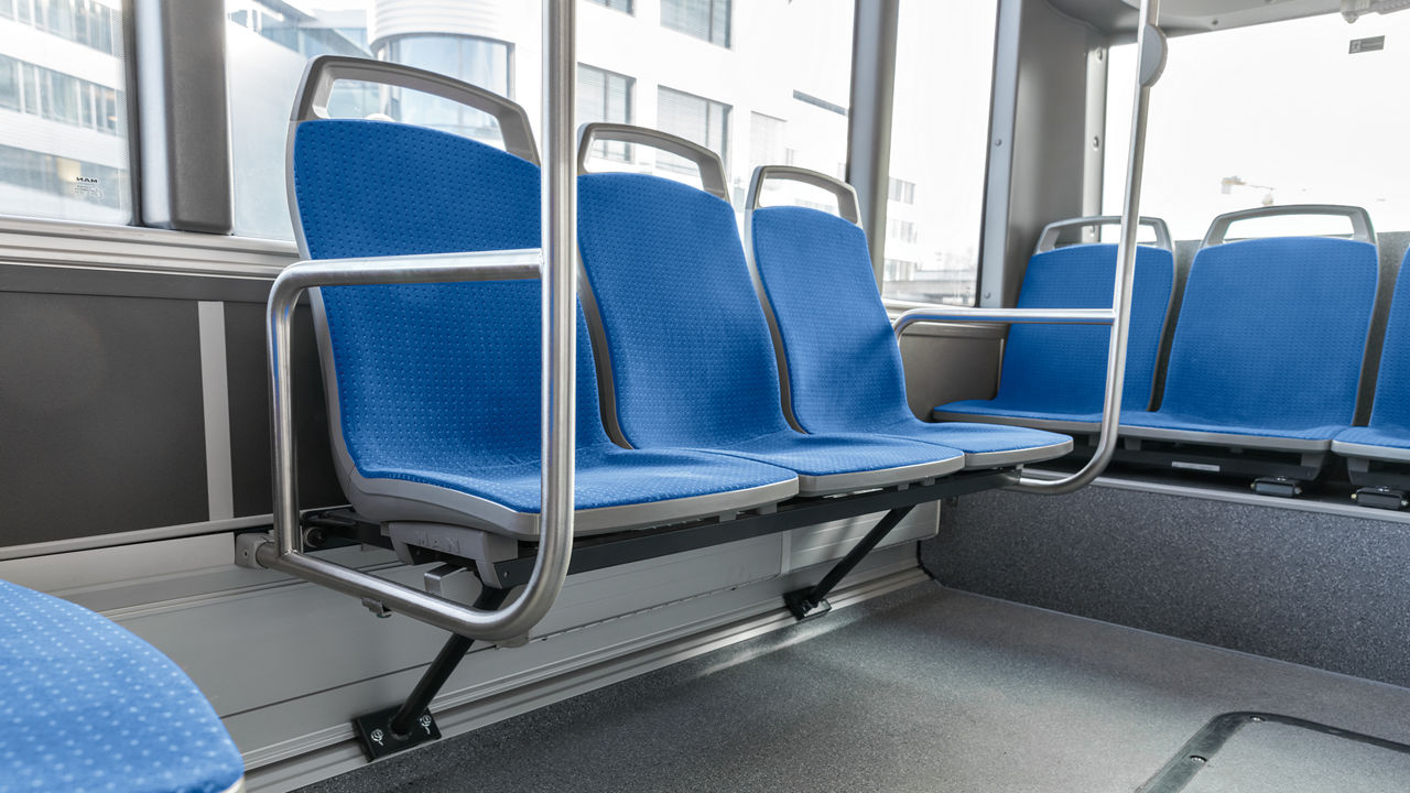 Maintenance and cleaning-friendly seat concept