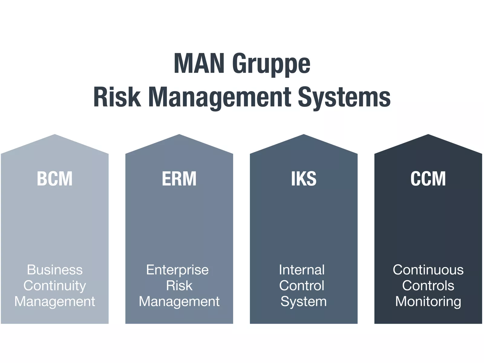 Graphic explaining the MAN risk management system