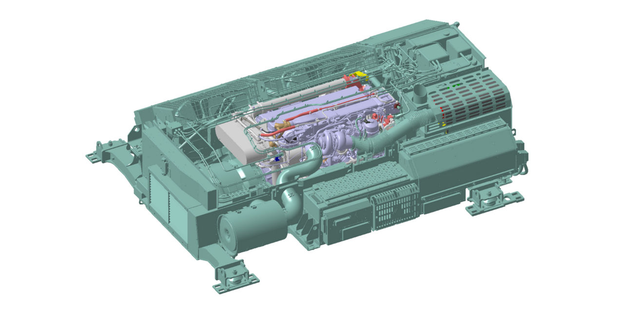 MAN D2676 LE621 compact roof engine solution
