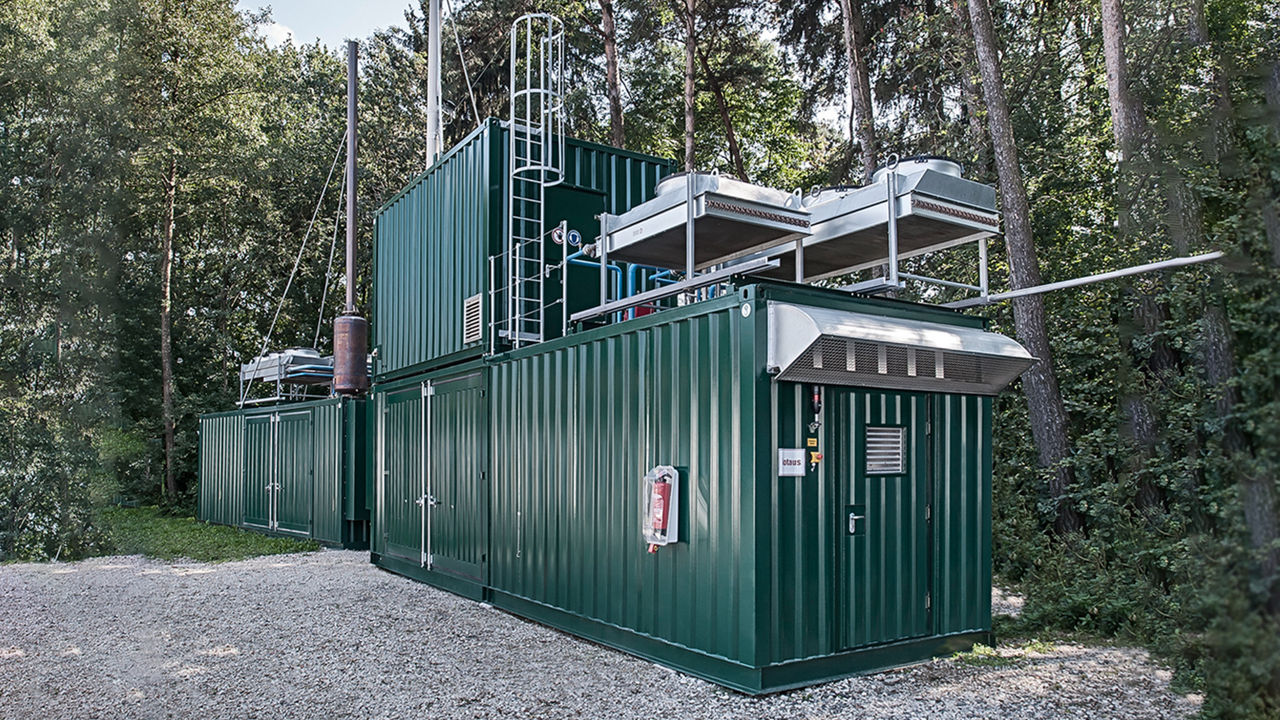 Modular exhaust gas aftertreatment system for biogas CHP units