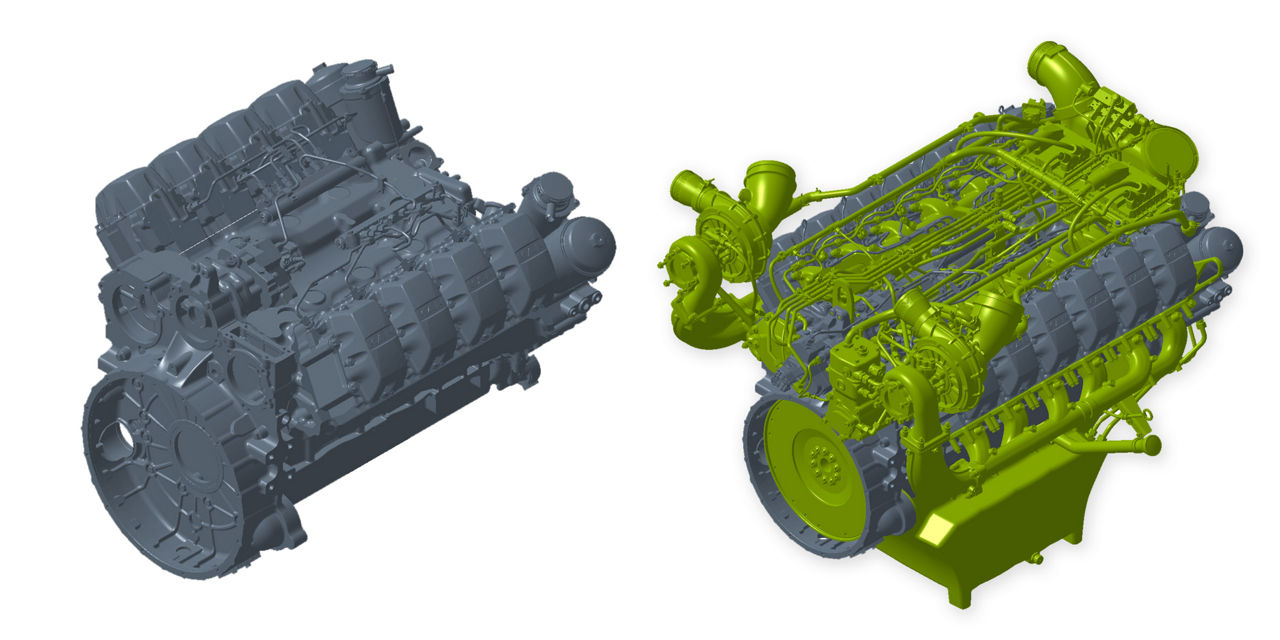 On-road engine with body 
