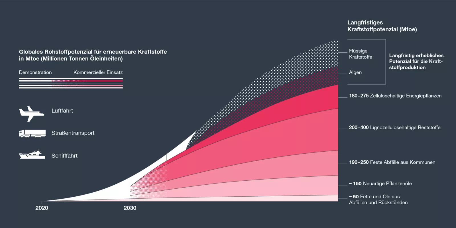 Rohstoffpotentiale für erneuerbare Kraftstoffe  