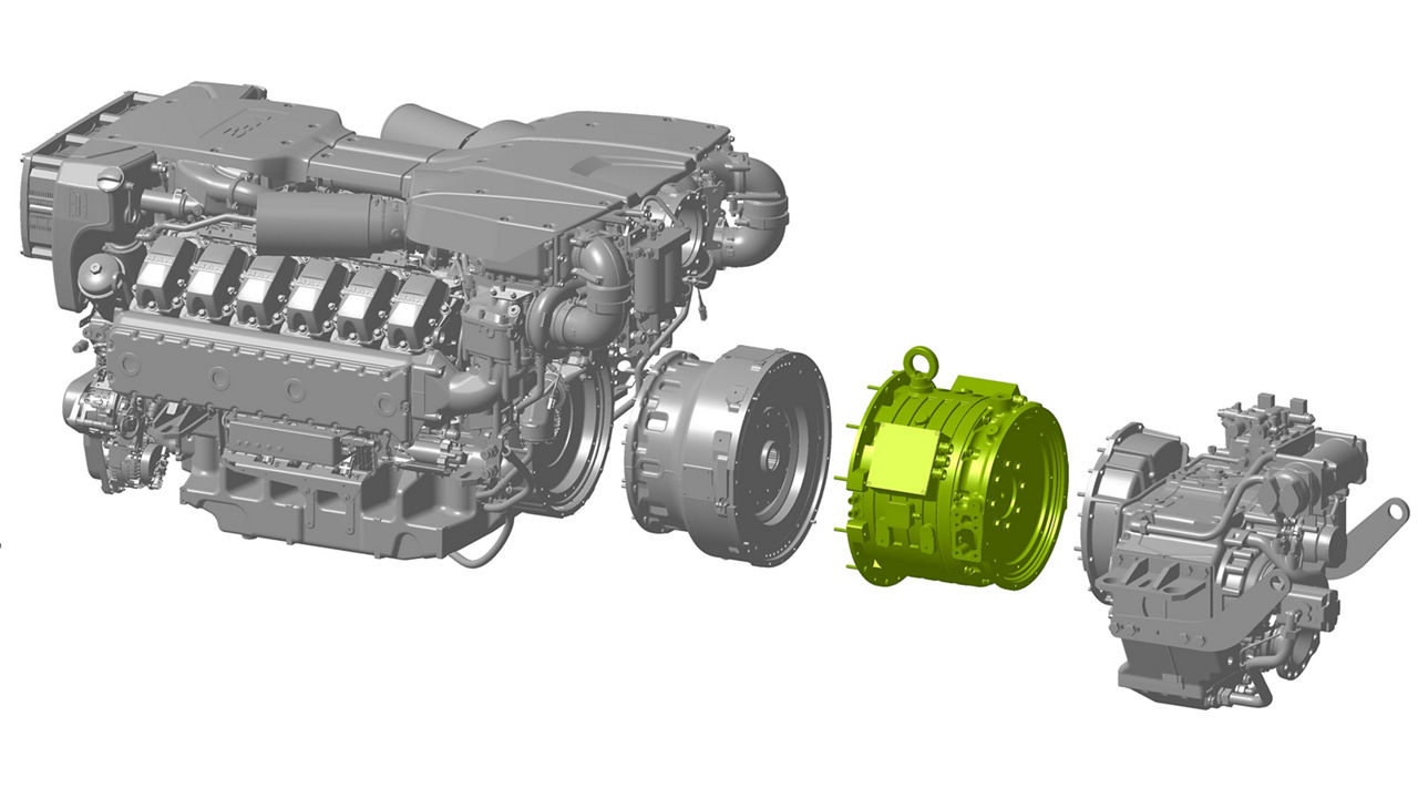 E-motor/alternator unit