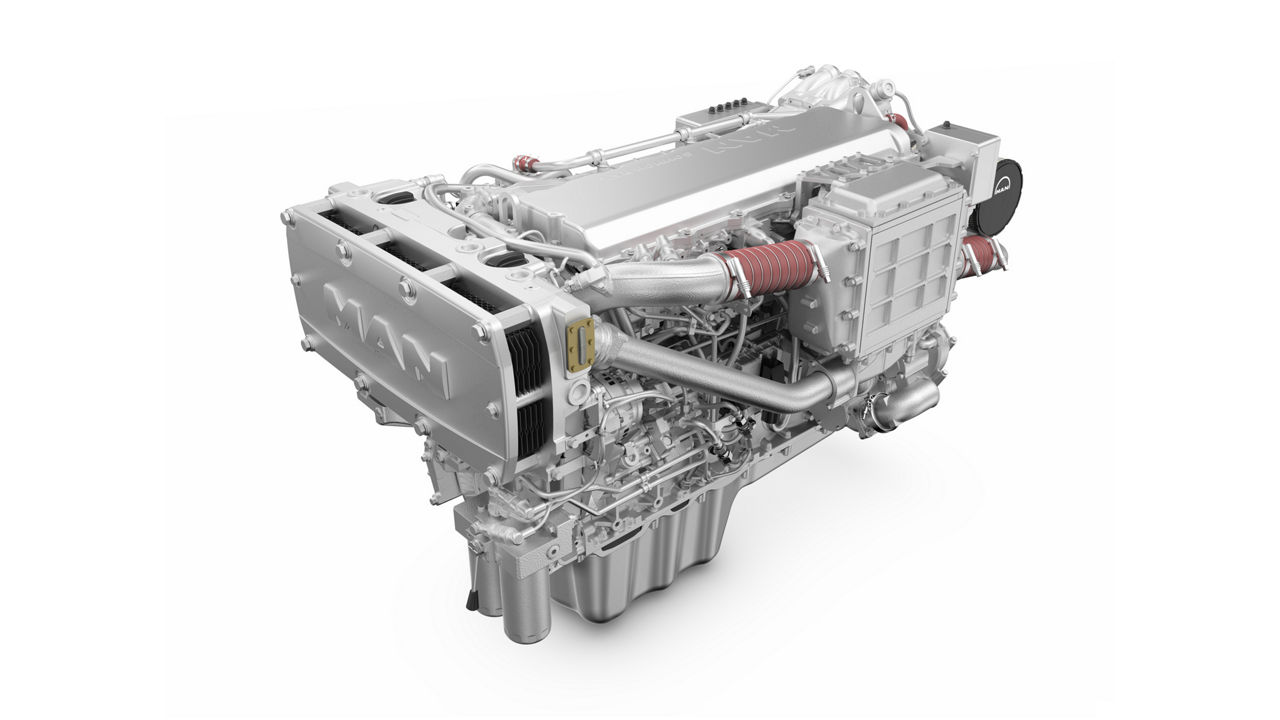 MAN in-line six-cylinder engine