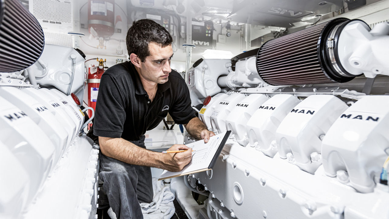 Wartungs- und Instandhaltungspläne für MAN Marine-Motoren