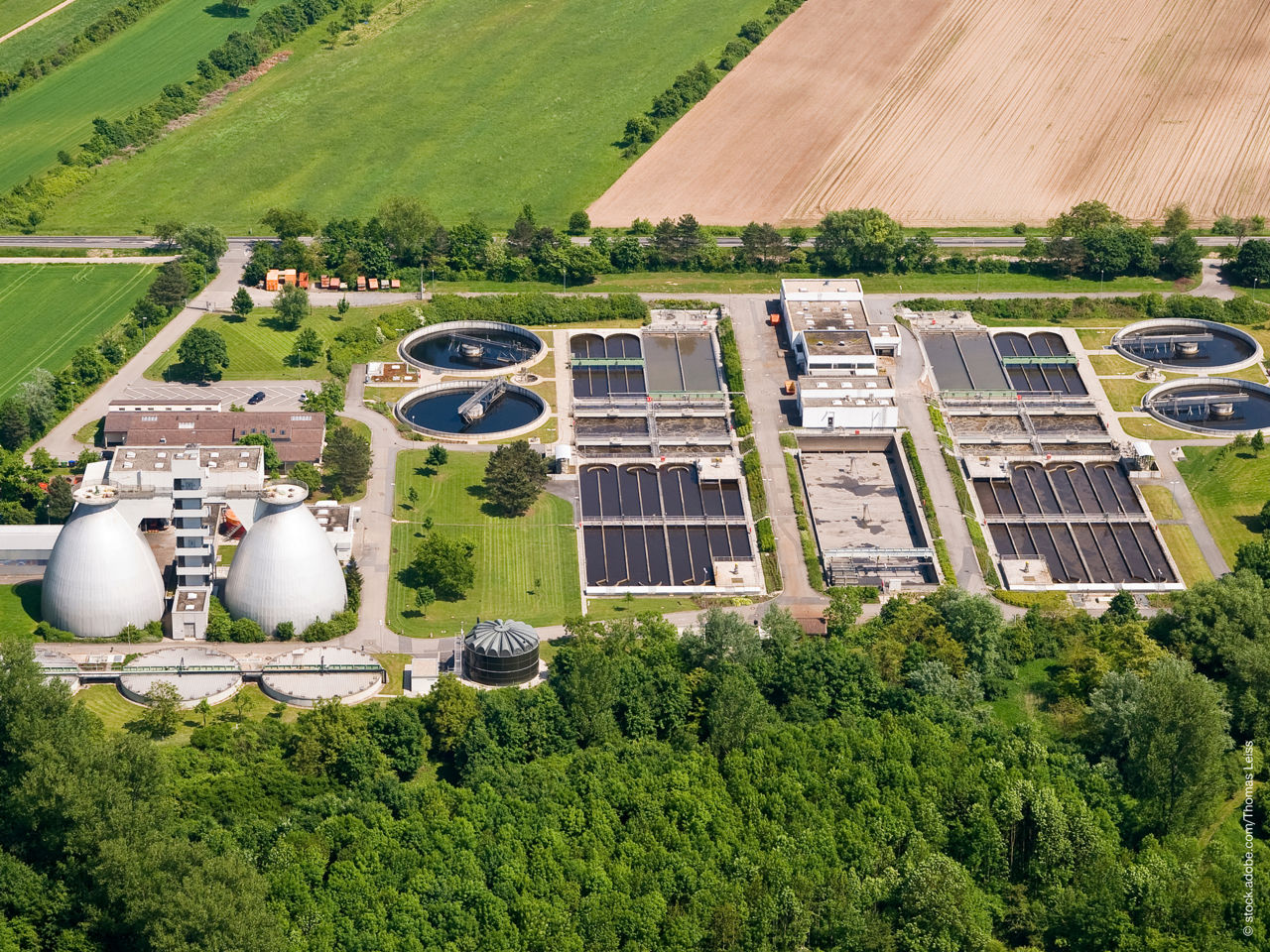 Sewage treatment plants with MAN gas engines