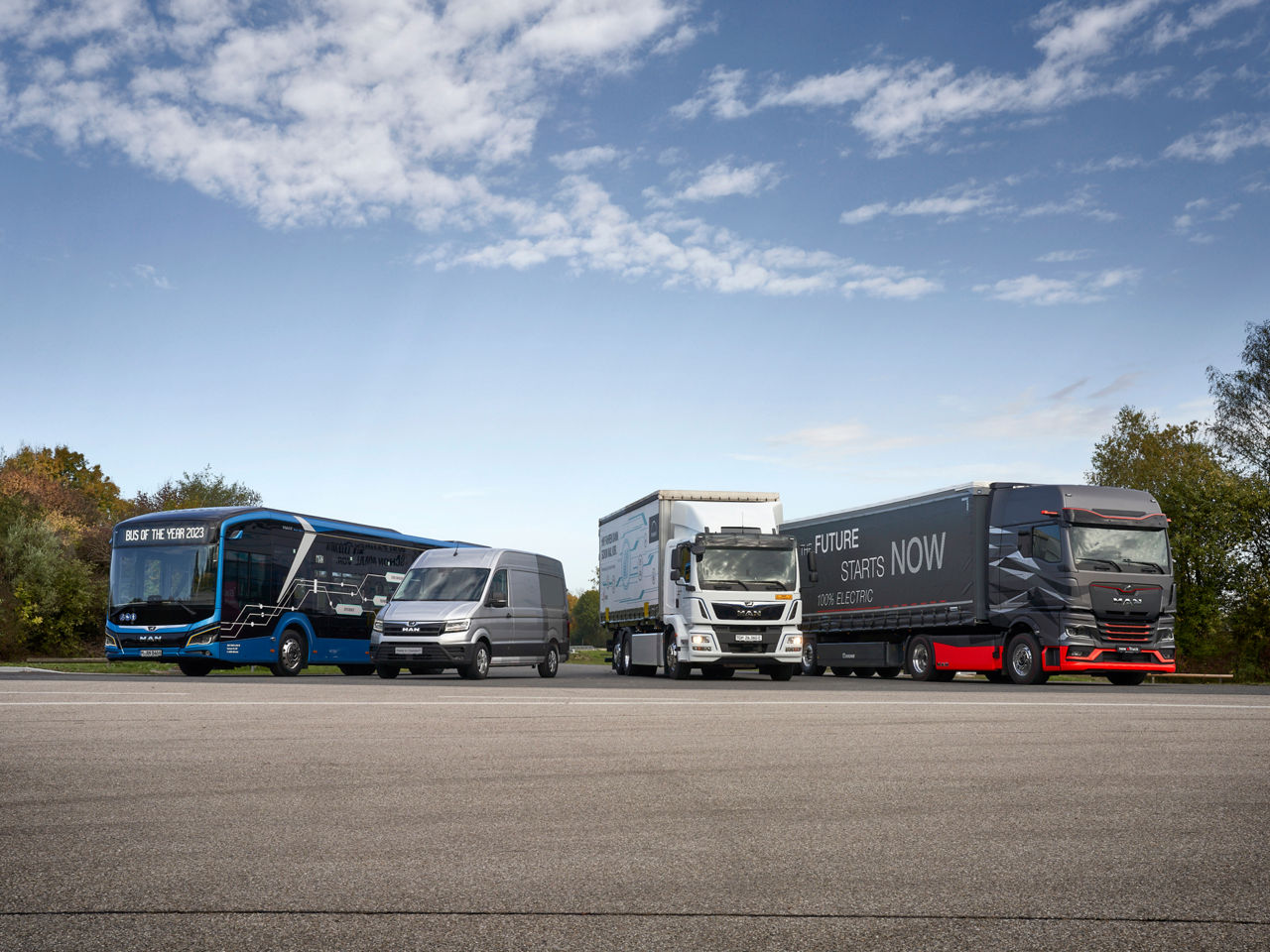 Commercial vehicles from MAN Truck & Bus with battery-electric drives