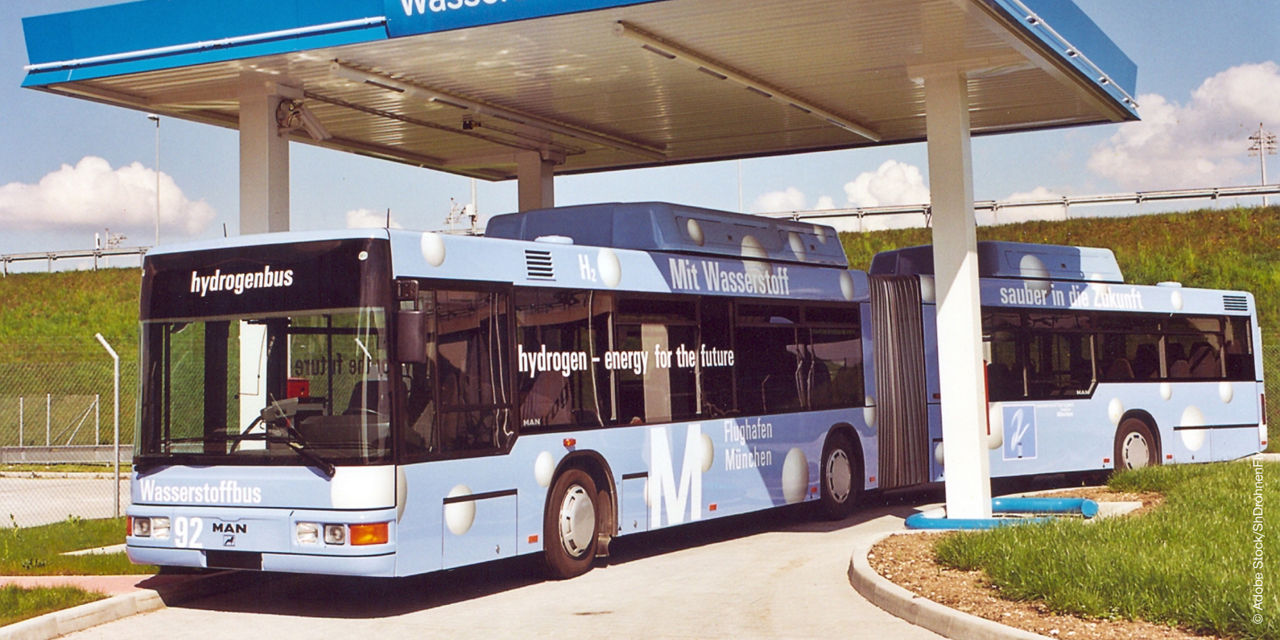 Wasserstoffbusse von MAN am Flughafen München
