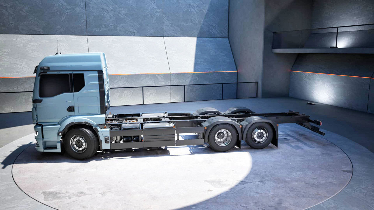 Virtueller Showroom des MAN eTGS mit dem Fahrerhaus TM