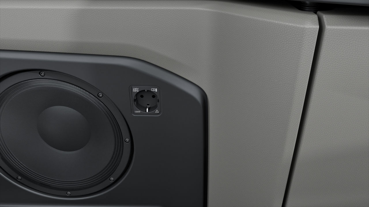 230 V socket in the MAN eTGX