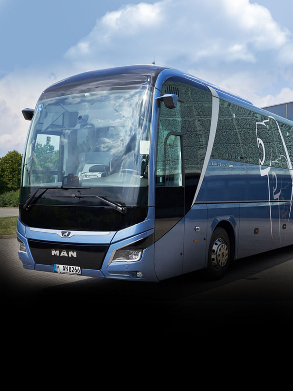 The MAN Lion’s Coach in a car park