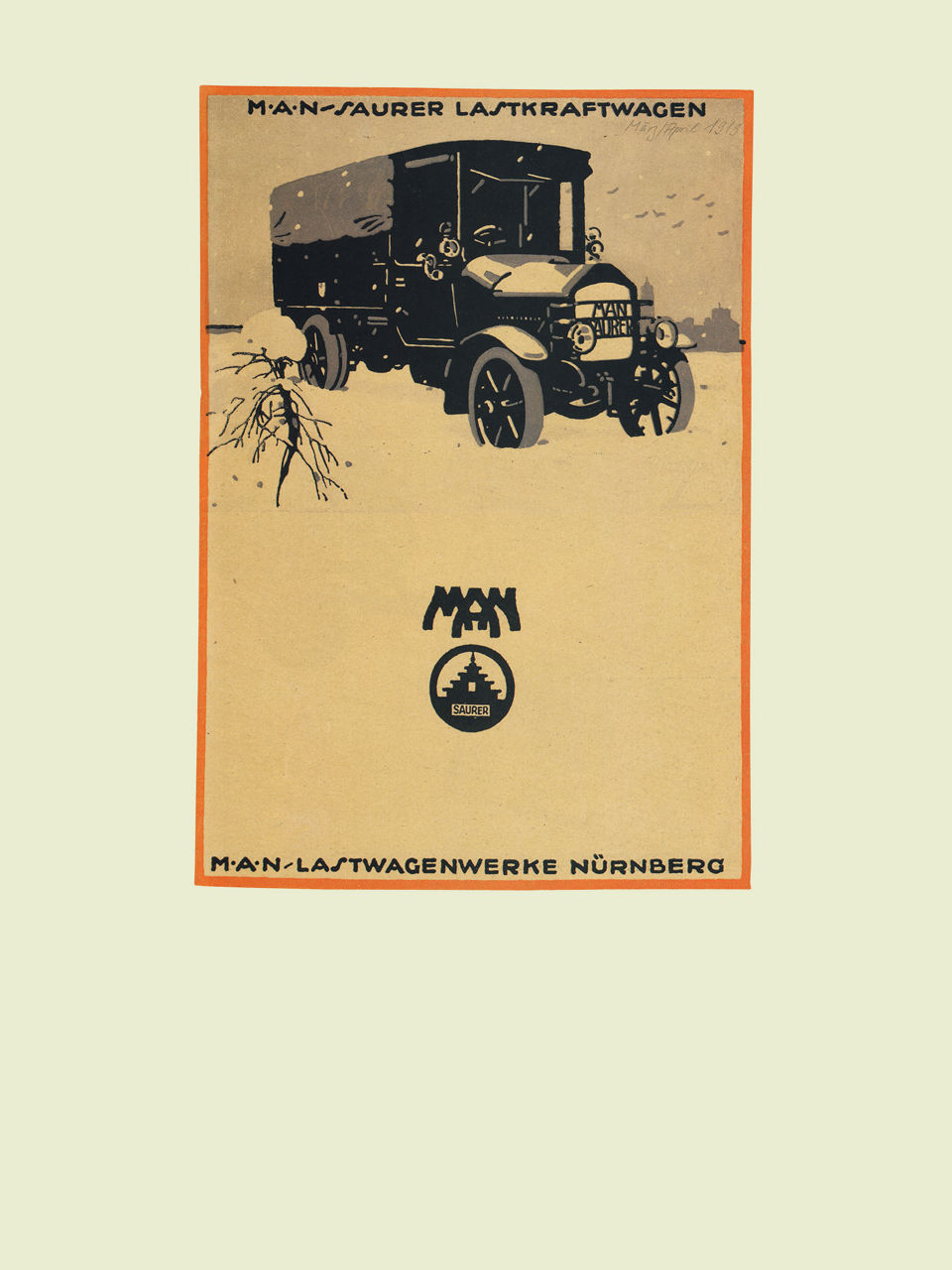 Brochure of the M.A.N.-Saurer truck works Nuremberg