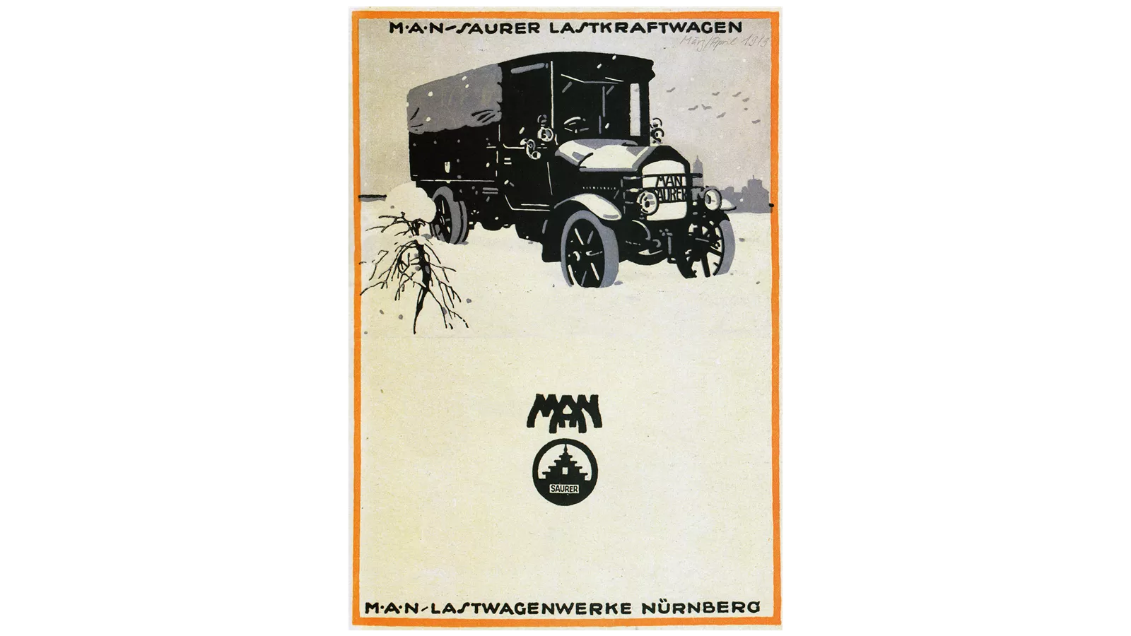 Brochure of the M.A.N.-Saurer truck works Nuremberg