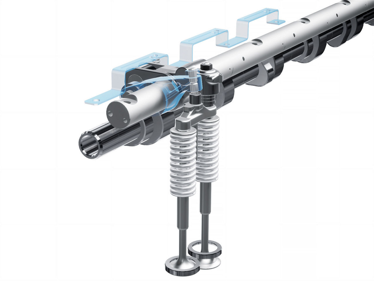 Die Compression Release Brake (CBR) in schematischer Darstellung.