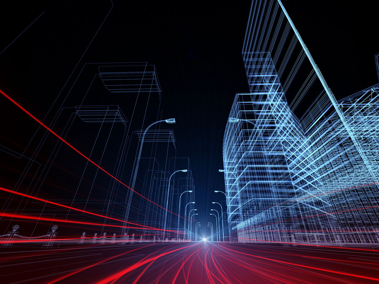 a futuristic vision of a city