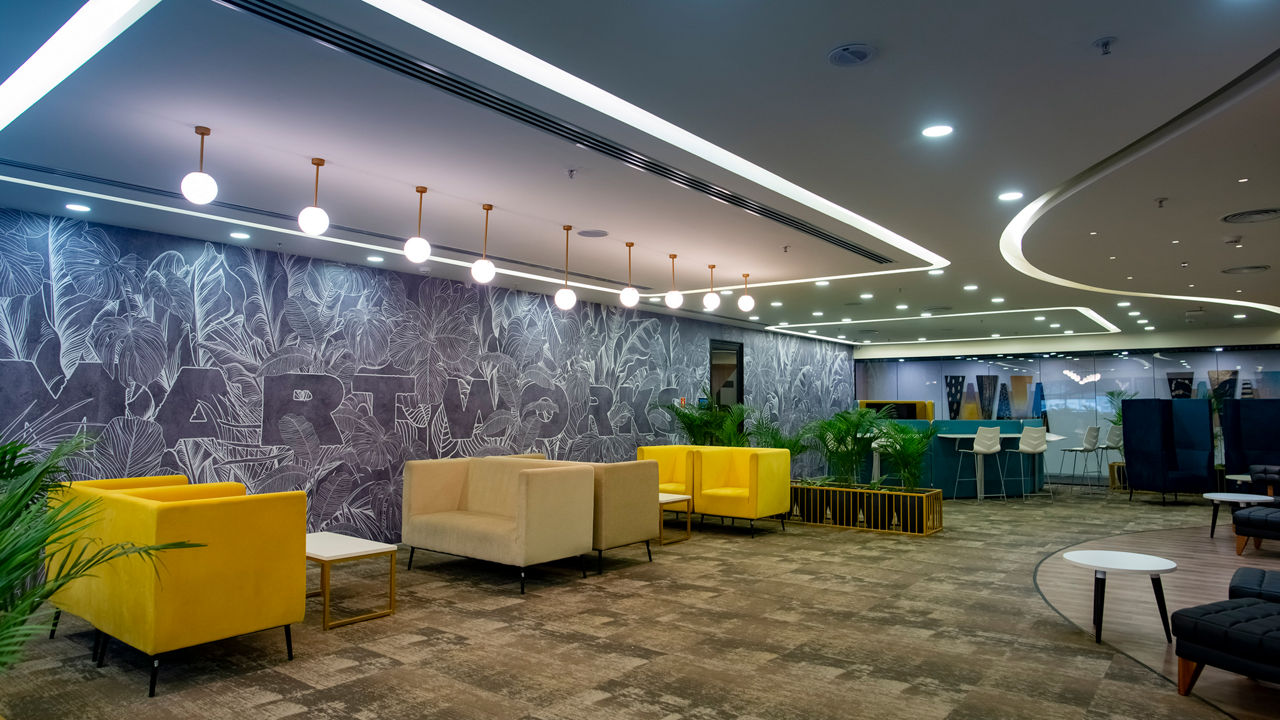 A spacious work and rest area 