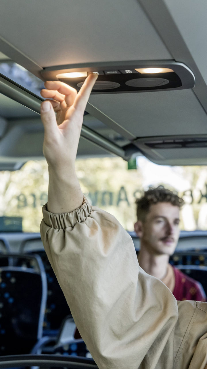 Die individuelle Beleuchtung im MAN Intercity LE.